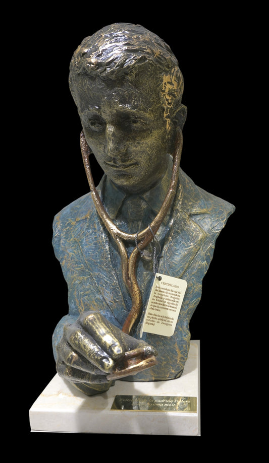 MÉDICO con base de mármol