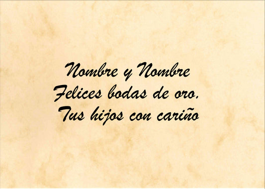 Felicitación Boda de oro Nº3