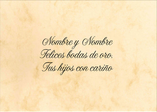 Felicitación Boda de oro Nº3