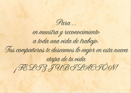 Felicitación Jubilación Nº1