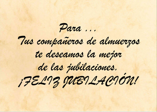 Felicitación Jubilación Nº2