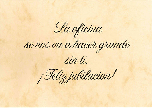 Felicitación Jubilación Nº3