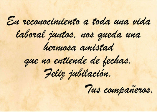 Felicitación Jubilación Nº5